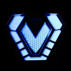 Wakanda Forever Iron Heart Arc Reactor Réplica que brilla en la oscuridad Pin magnético
