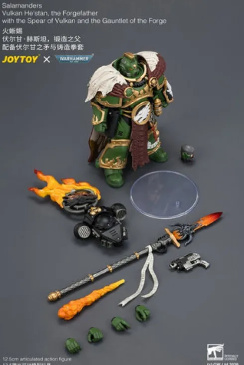 Warhammer Figura Salamanders Vulkan He’stan, the Forgefather 13 cm