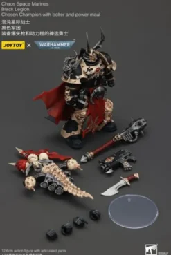 Warhammer 40k Actionfigur Chaos Space Marines Black Legion Chosen Champion with bolter and power maul 20 cm