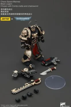 Warhammer 40k Actionfigur Chaos Space Marines Black Legion Chosen with Combi-melta and chainsword 20 cm