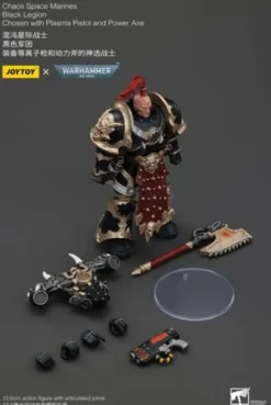 Warhammer 40k Figura Chaos Space Marines Black Legion Chosen with Plasma Pistol and Power Axe 20 cm