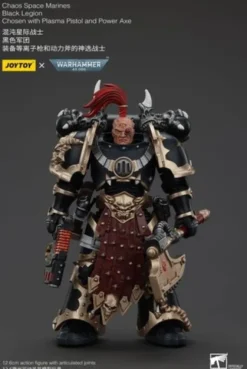 Warhammer 40k Figura Chaos Space Marines Black Legion Chosen with Plasma Pistol and Power Axe 20 cm