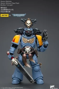 Warhammer 40k Figura 1/18 Space Marines Space Wolves Claw Pack Brother Torrvald 12 cm