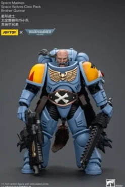 Warhammer 40k Figura 1/18 Space Marines Space Wolves Claw Pack Brother Gunnar 12 cm