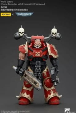 Warhammer 40k Figura 1/18 World Eaters Khorne Berzerker with Eviscerator Chainsword 13 cm