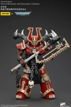 Warhammer 40k Figura 1/18 World Eaters Khorne Berzerker with Eviscerator Chainaxe 13 cm