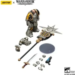 Warhammer The Horus Heresy Figura 1/18 lron Warriors Command Squad Chosen with Legion Standard 12 cm
