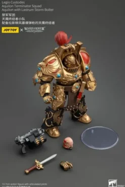 Warhammer The Horus Heresy Figura 1/18 Legio Custodes Aquilon Terminator Squad Aquilon with Lastrum Storm Bolter 14 cm
