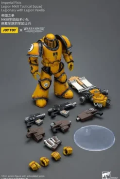 Warhammer The Horus Heresy Figura 1/18 Imperial Fists Legion MkIII Tactical Squad Legionary with Legion Vexilla